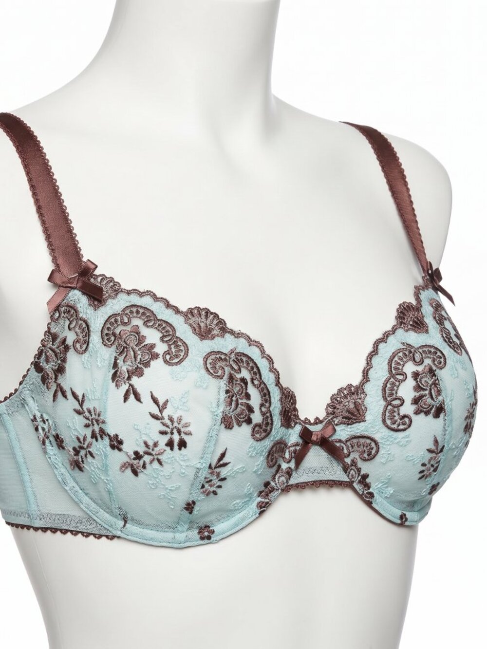 Pfiff 38D Blue Zephyr Lace Sheer Underwire Bra NATP80E NWT